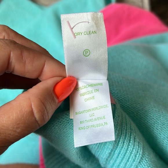 NWT Lillly Pulitzer Kinnon wrap Breakwater B resort Colorblock poncho pullover - Picture 3 of 12